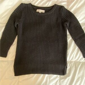 Loft Knit Black Sweater Size XS (love 6)